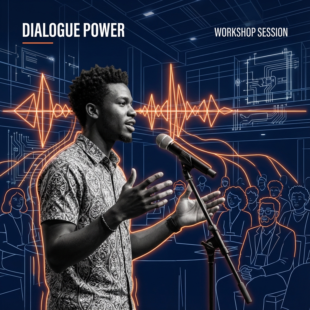 Facilitator with neon visualization